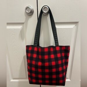 Makeup Junkie Bag Buffalo Plaid Tote